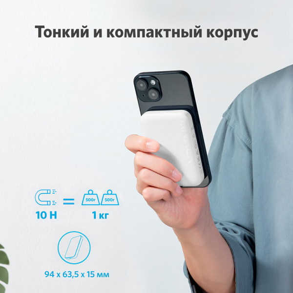 Купить ANKER АКБ PCore 321 MagGo 5K A1616 WT-1.png